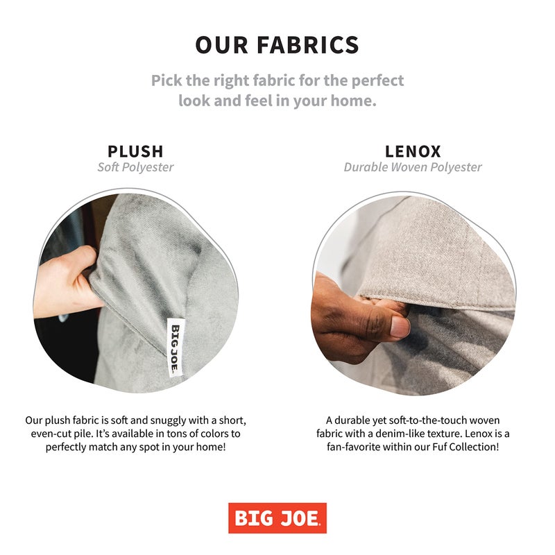 Big Joe Fuf Large Cover Only Machine Washable, Black Lenox, Durable Woven Polyester - Image 4